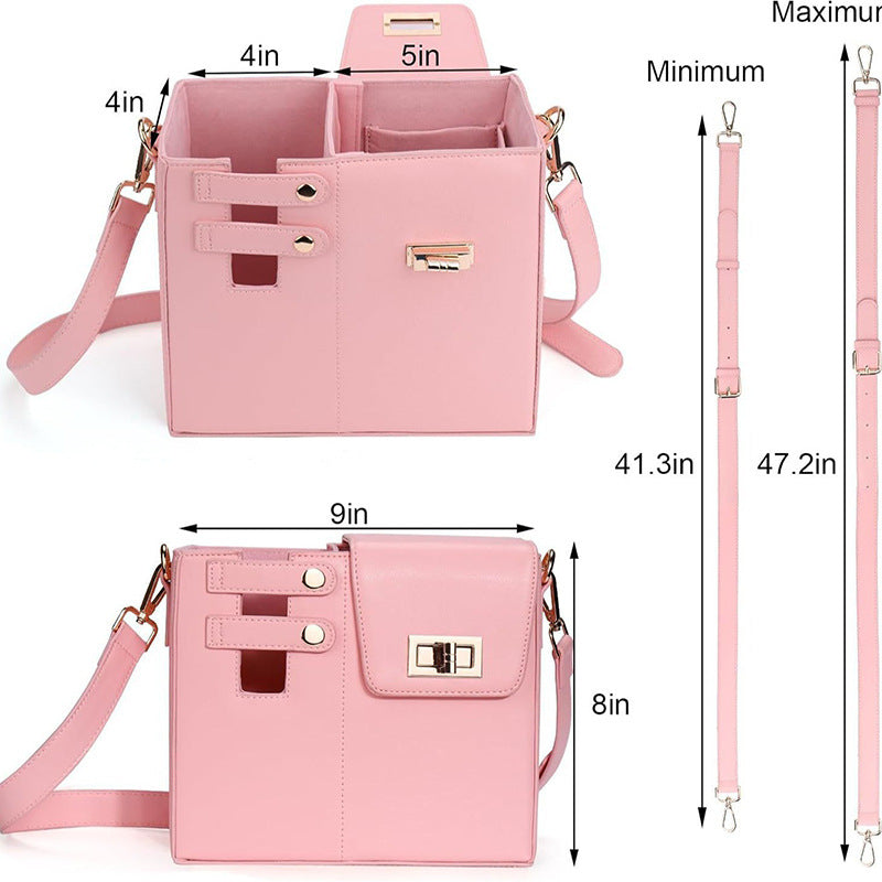 Purple Portable Insulated Water Bottle Carrier Bag with Adjustable Shoulder Strap - Crossbody Drink Holder for Outdoor Activities