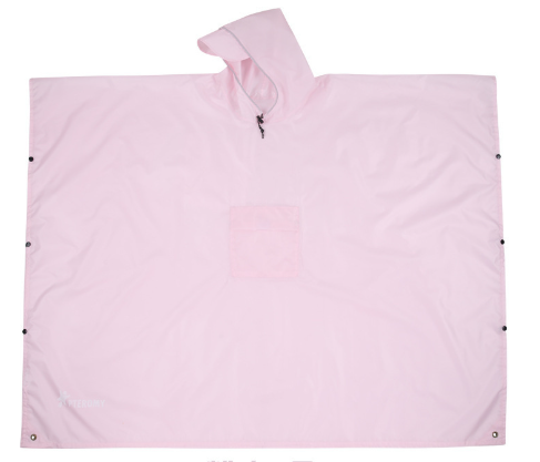 Pink 3-in-1 Waterproof Rain Poncho - Lightweight Hooded Raincoat, Ground Tarp & Emergency Shelter for Hiking, Camping, and Outdoor Survival