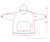 Lovely Cat Pattern Oversized Wearable Blanket Hoodie - Ultra Soft & Cozy Snuggle Pullover for Adults