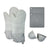 Grayish Set BPA-Free Non-Slip Silicone Oven Mitts - Heat Resistant Gloves with Honeycomb Pattern for Kitchen Safety
