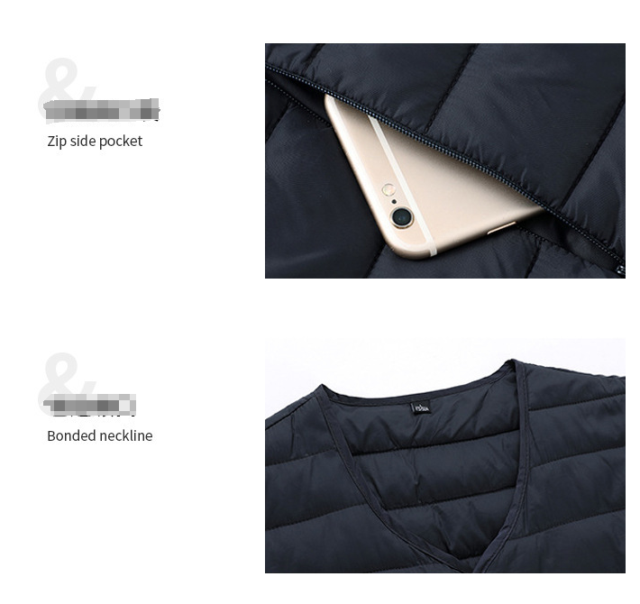 XXXL Navy Blue Men's Lightweight Quilted Puffer Vest - Ideal Sleeveless Jacket for Winter Layering
