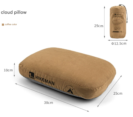 Coffee Ergonomic Memory Foam Travel Pillow for Neck Support - Portable &amp; Compact for Camping, Flights, and Napping