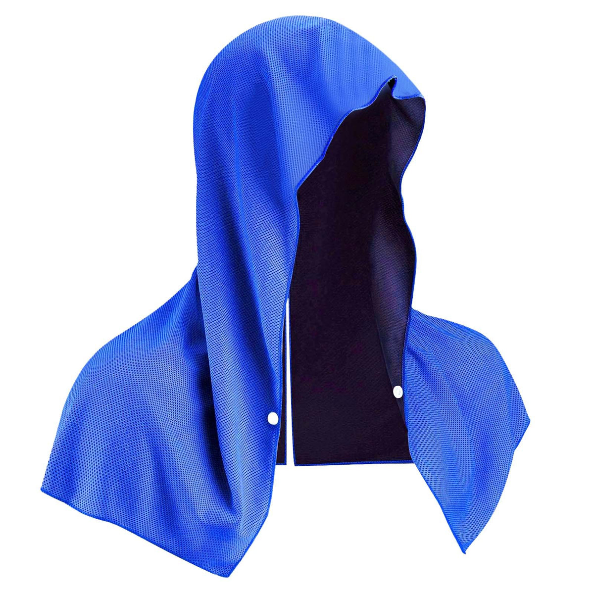 Dark Blue 5-Pack Instant Cooling Towel Set - UPF Sun Protection Hooded Ice Towels for Sports &amp; Outdoor Activities