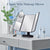Black LED Lighted Tri-Fold Vanity Mirror with 2X/3X/10X Magnification