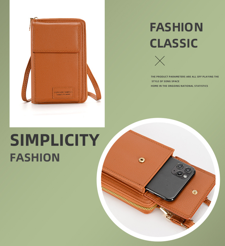 Green Women's Crossbody Phone Bag Wallet Small PU Leather Shoulder Purse