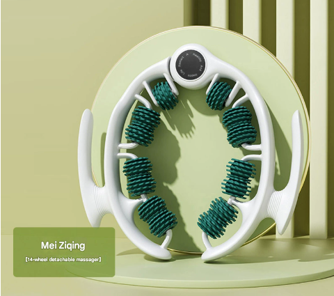 Green Ergonomic U-Shape Leg Roller 360 Degree Massager for Muscle Relief Fitness Yoga