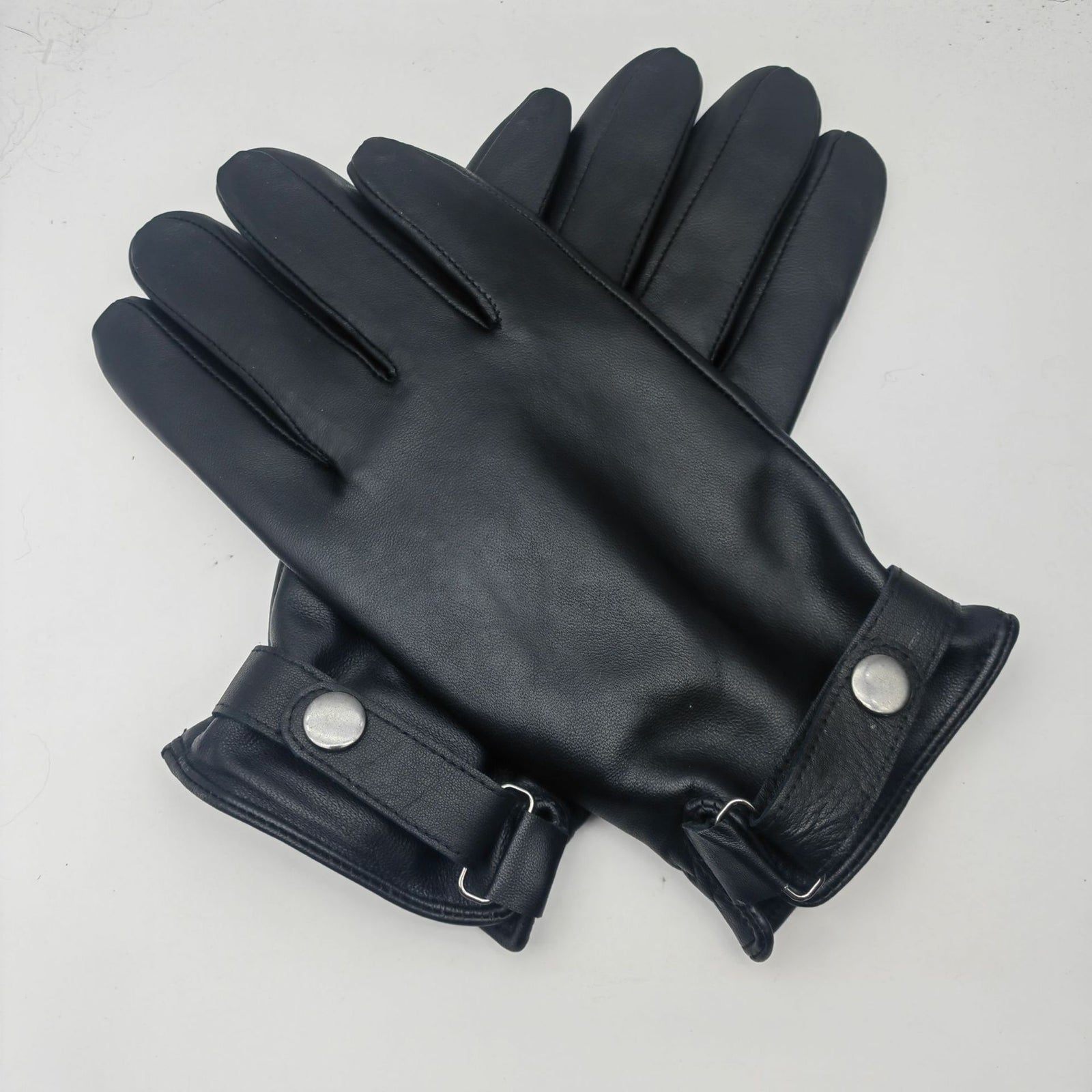 M Black Premium Men's Genuine Sheepskin Leather Driving & Cycling Gloves
