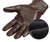 L Brown Premium Men's Genuine Sheepskin Leather Driving & Cycling Gloves