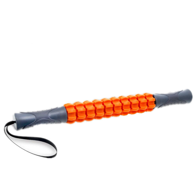 Orange Deep Tissue Massage Roller Stick for Muscle Soreness &amp; Recovery - Portable Fascia Release Tool