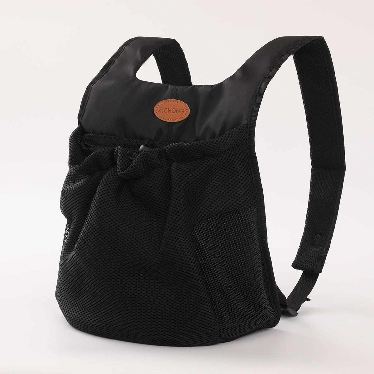 L Black Hands-Free Pet Carrier Backpack for Small Dogs &amp; Cats - Breathable Chest Pack for Outdoor Travel &amp; Hiking