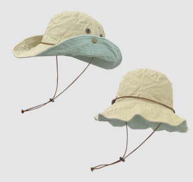 Yellow Wide Brim Outdoor Cowboy Sun Hat - Adjustable &amp; Breathable for Hiking, Fishing, and Camping