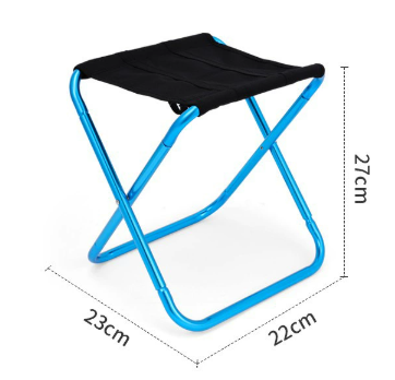 Small Blue Ultralight Portable Folding Camping Stool - Compact Aluminum Chair for Hiking, Fishing &amp; Outdoor Events