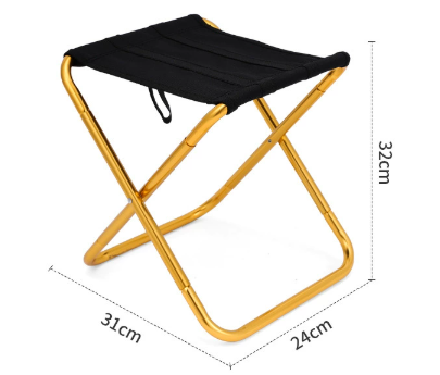 Big Gold Ultralight Portable Folding Camping Stool - Compact Aluminum Chair for Hiking, Fishing &amp; Outdoor Events