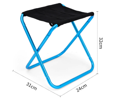 Big Blue Ultralight Portable Folding Camping Stool - Compact Aluminum Chair for Hiking, Fishing &amp; Outdoor Events