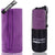 2-Piece Purple Quick-Dry Microfiber Sports Towel with Travel Case - Compact & Absorbent for Gym, Swimming & Camping