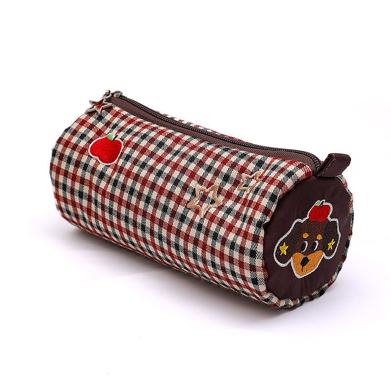 Coffee Vibrant Color Block Pencil Case - Large Capacity Stationery Organizer for School &amp; Office