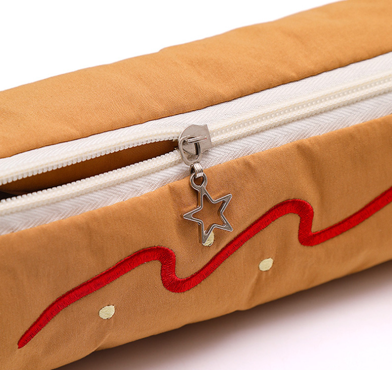 Light Coffee Kitchen Dod Vibrant Color Block Pencil Case - Large Capacity Stationery Organizer for School & Office