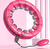 Rose Red 21 Sections Adjustable Smart Hula Hoop with Weighted Ball - Never-Fall Fitness Ring with Massage Nodes for Core Training