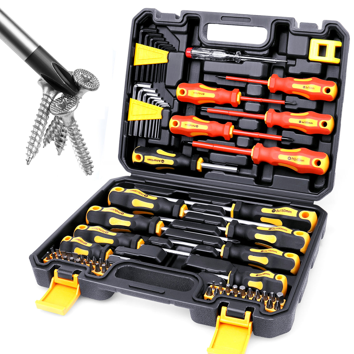 72-Piece Professional Precision Screwdriver Set - Magnetic Repair Tool Kit for Electronics, PC &amp; Home Appliances