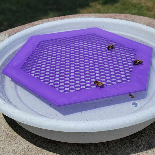 2PCS L 210x180x3.5mm Purple Floating Bee Saver Waterer - Safe Drinking Platform for Garden Ponds &amp; Bird Baths