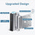 White Heavy-Duty Hotel Style Security Door Lock - Childproof Door Reinforcement Latch for Home Safety