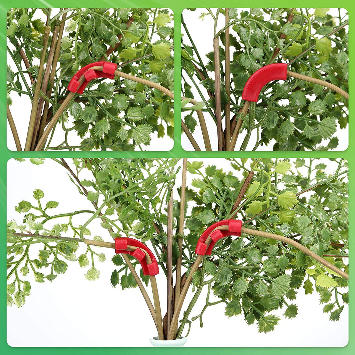 60PCS Red 90-Degree Plant Bender Clips for Low-Stress Training (LST) - Reusable Stem &amp; Branch Trainer for Increased Yields