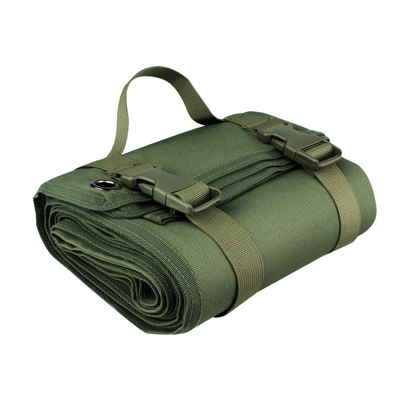 Green Tactical Roll-Up Shooting Mat - Lightweight Waterproof Ground Pad for Outdoor Camping &amp; Hiking