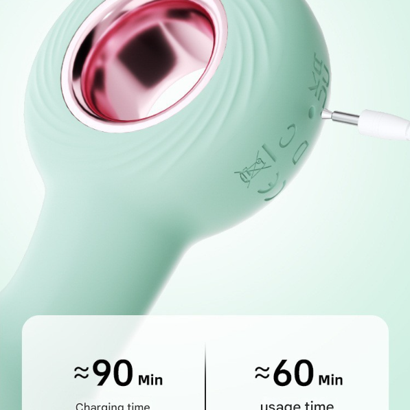 Green Handheld G-Spot & Prostate Massager with Beads- (USB Rechargeable)