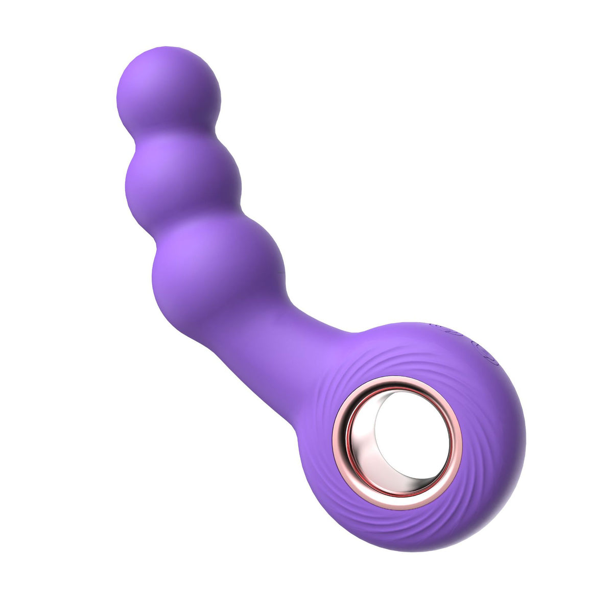 Purple Handheld G-Spot &amp; Prostate Massager with Beads- (USB Rechargeable)