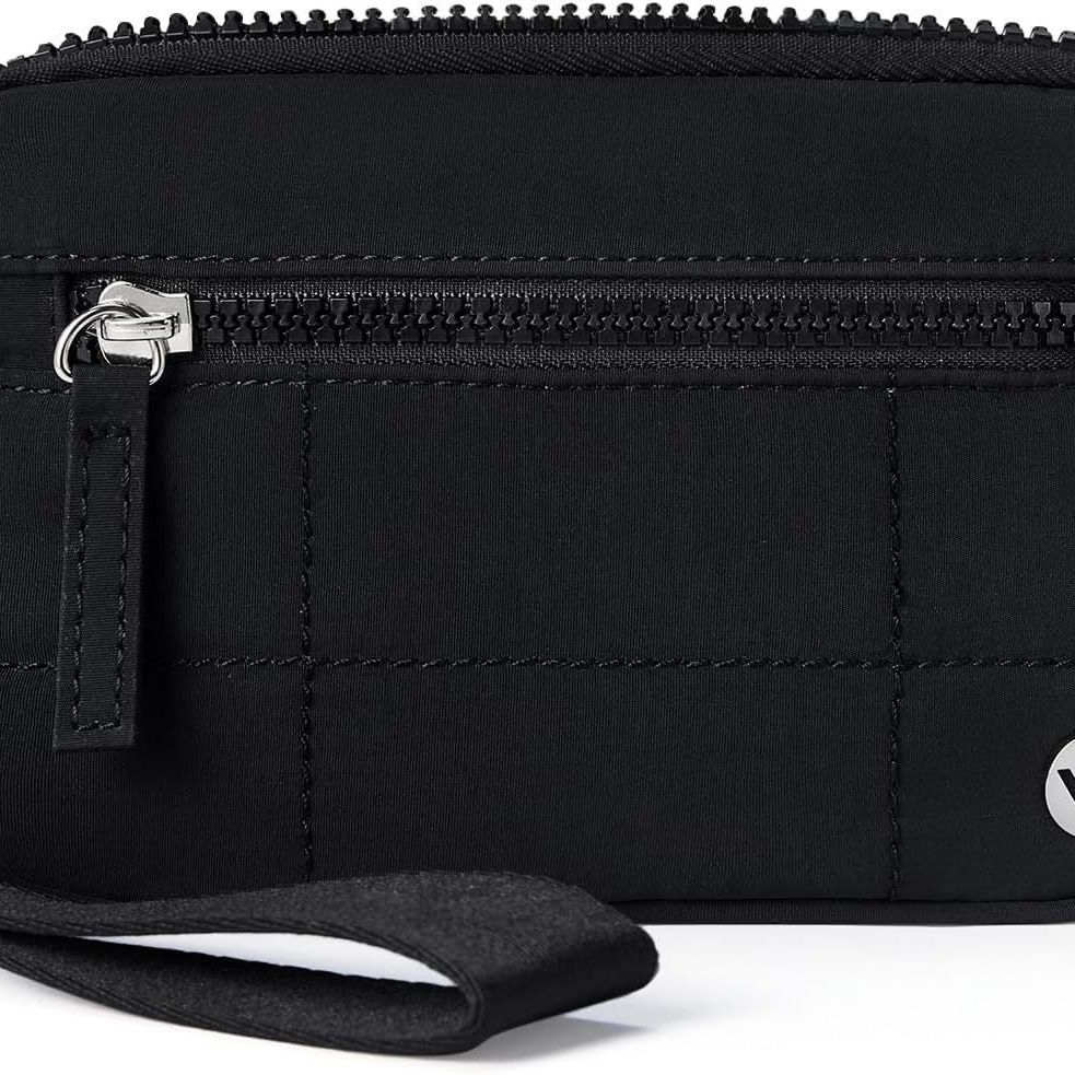 Black Elegant WESTBRONCO Quilted Phone Bag Wallet