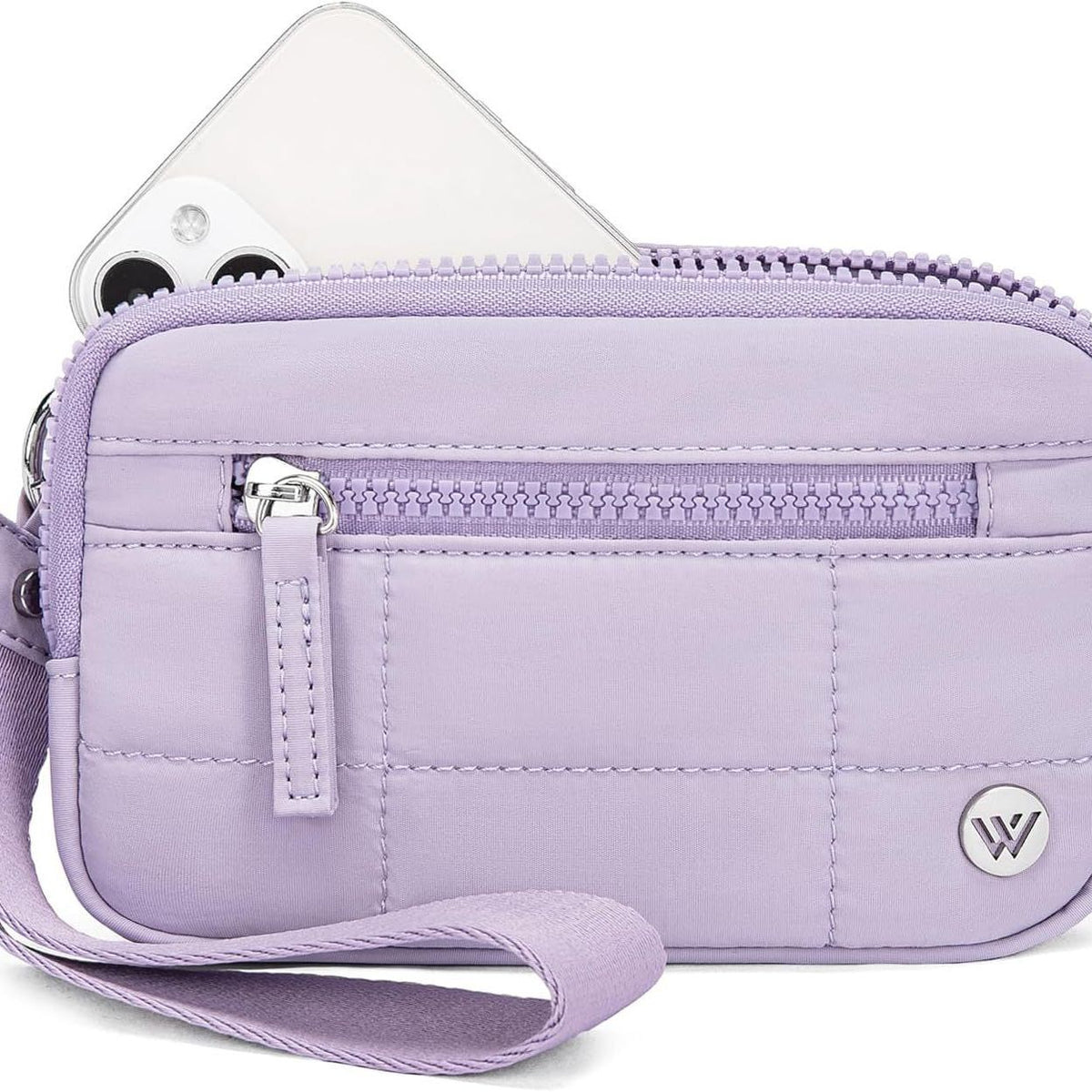 Purple Elegant WESTBRONCO Quilted Phone Bag Wallet