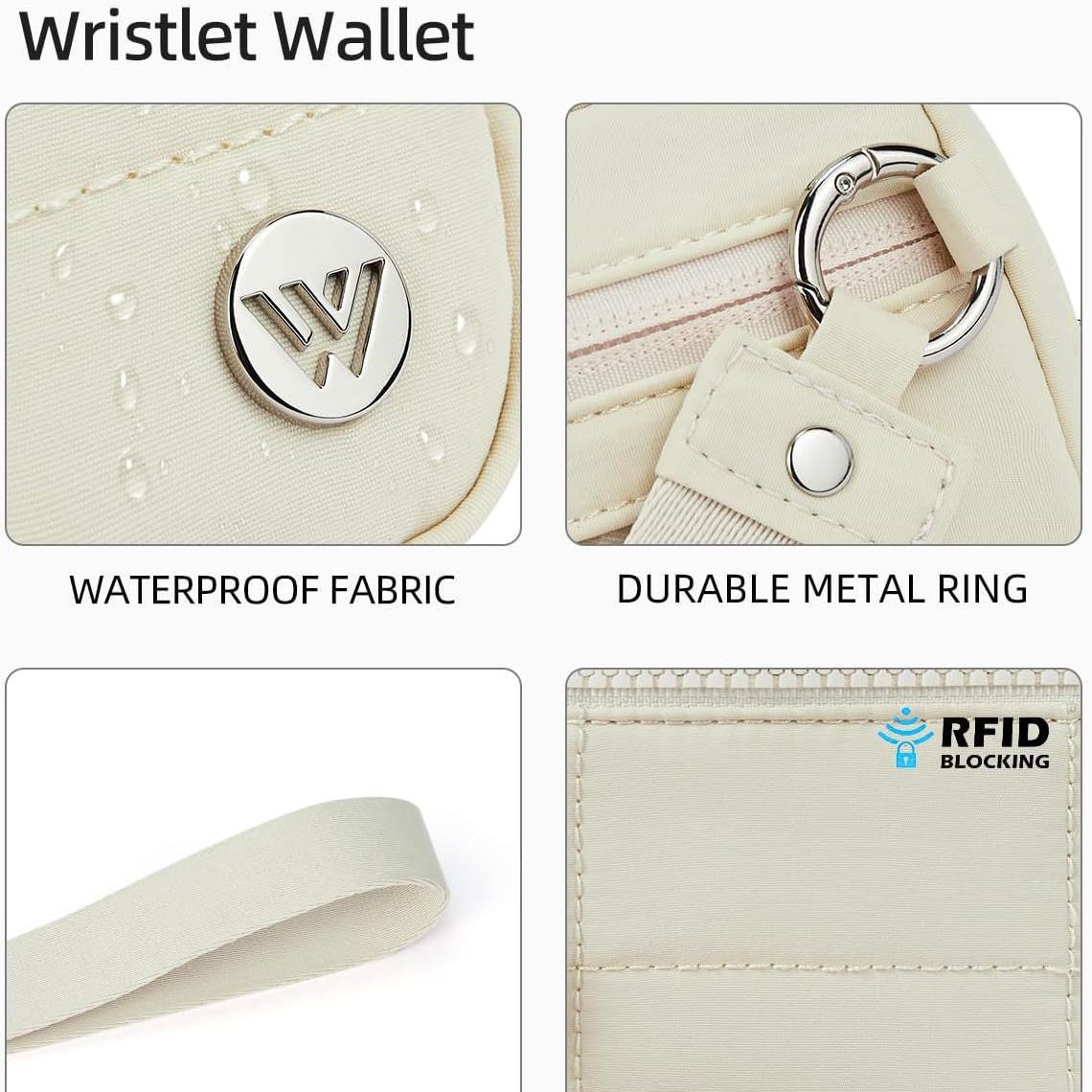 Khaki Elegant WESTBRONCO Quilted Phone Bag Wallet
