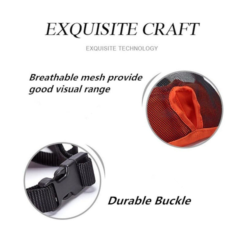 Green Adjustable Breathable Mesh Dog Muzzle for Short-Nosed Breeds(Size L)