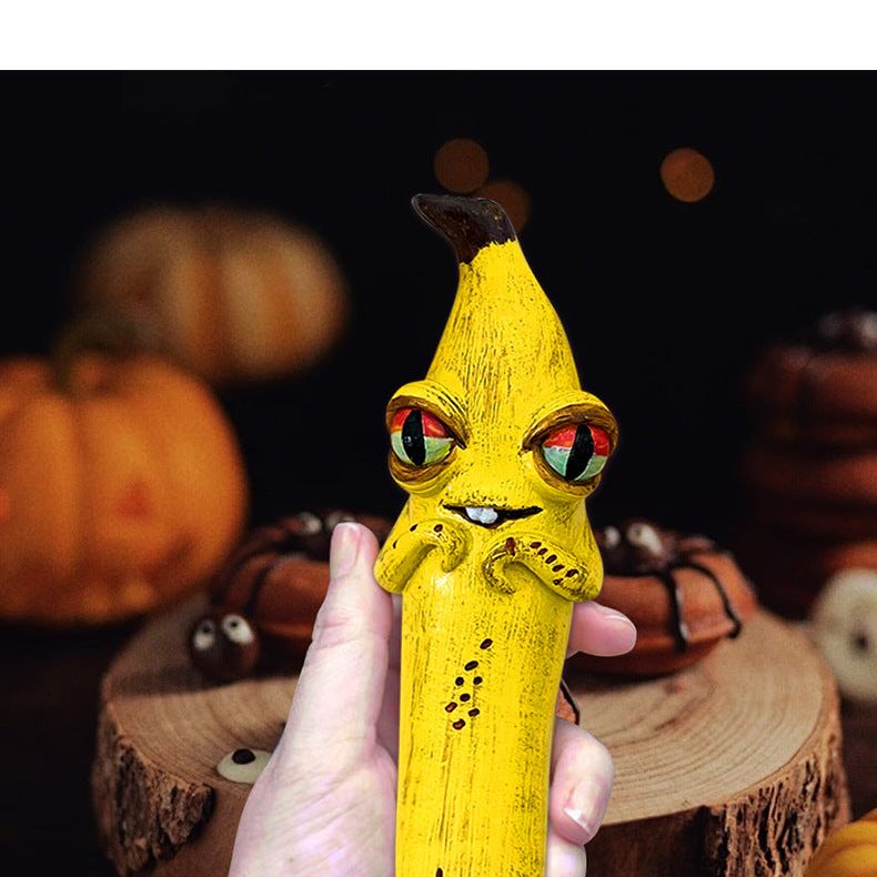 One-Eye Charming Magic Banana Resin Craft Ornament 3piece