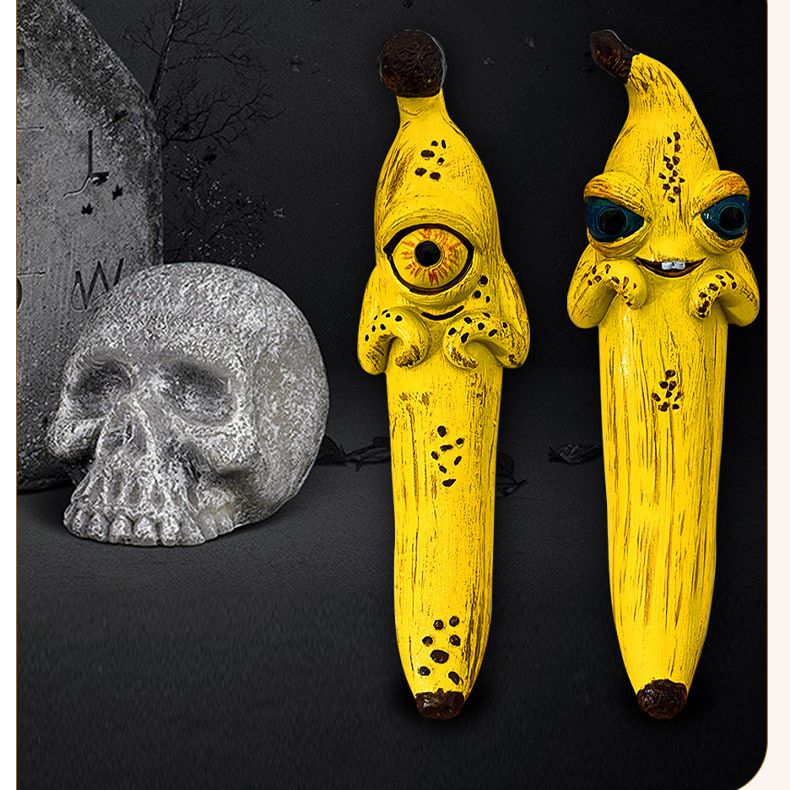 One-Eye Charming Magic Banana Resin Craft Ornament 3piece
