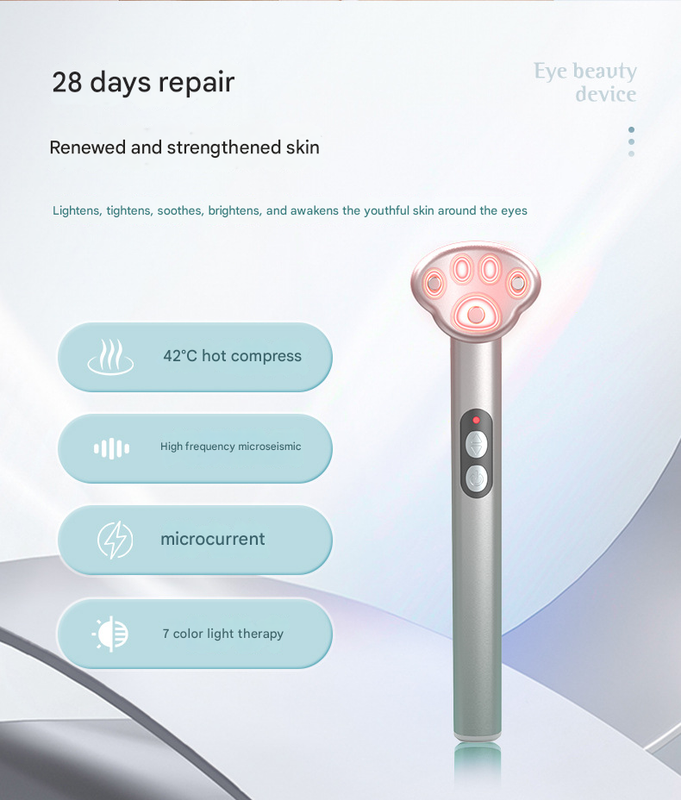 Pink New Cat Claw Eye Massager - Microcurrent Vibrating Eye Serum Device