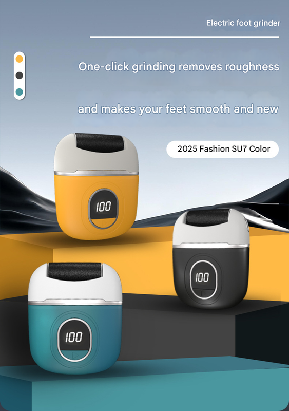 Black Smart Digital Electric Foot File - Automatic Dead Skin Remover