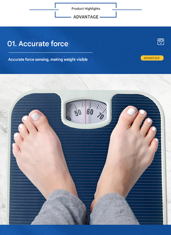 Dark Gray Classic Mechanical Bathroom Scale - Battery-Free Analog Body Weight Scale with Non-Slip Platform