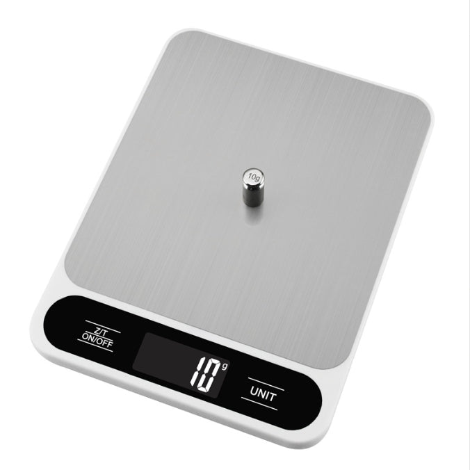 White Slim Digital Kitchen Scale - High Precision Stainless Steel Food Scale for Baking &amp; Cooking(5kg)