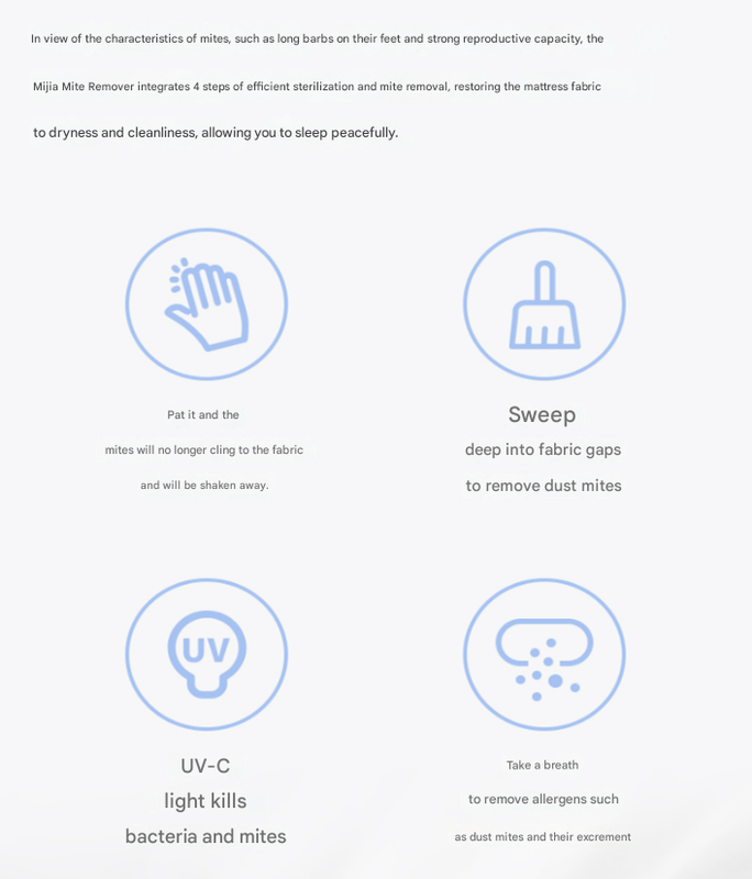 Cordless UV-C Dust Mite Vacuum - Lightweight Handheld Cleaner with HEPA Filtration for Mattresses, Sofas, and Upholstery(3.7V)