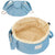 Blue New Large Capacity Portable Drawstring Makeup Bag - Travel Toiletry Bag with Fashionable Cosmetic Brush Storage