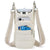 White Women's Crossbody Water Bottle Bag-Perfect for Hiking and Cycling