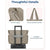 Grayish-brown Women's Multi-Pocket Tote Bag - Large Quilted Travel Handbag for Work, Gym, and More