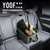 3-piece Green Car Trunk Storage Box - Large Capacity Oxford Cloth Foldable Car Seat Organizer