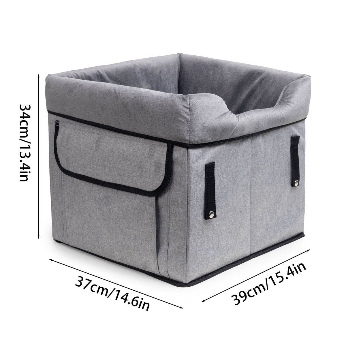 Black Car Pet Pad - Portable Dog Booster Seat for Safe and Comfortable Travel