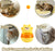 2-Piece Yellow Interactive Cat Tumbler Toy - 3-in-1 Treat Dispensing Puzzle Feeder with Ball Track & Teaser Wand