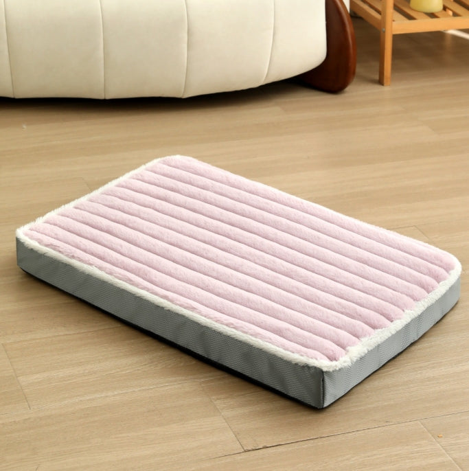 2-Piece Purple Sponge large pet bed - plush dog mat, detachable, washable, anti-slip base(50*40*8cm)