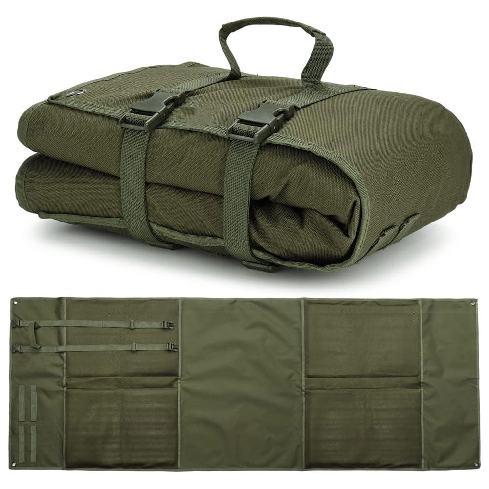 Green Portable Tactical Shooting Mat - Lightweight Roll-Up Ground Pad for Outdoor Range &amp; Hunting