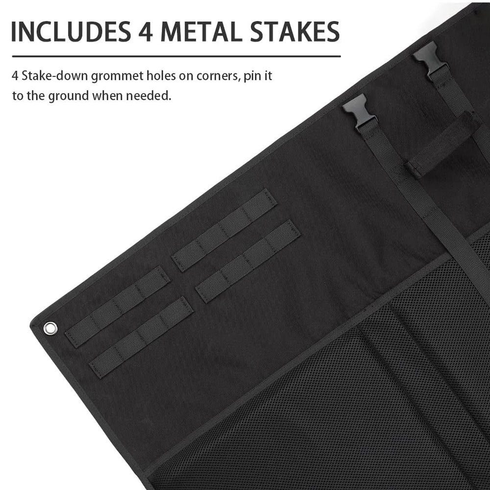 Khaki Portable Tactical Shooting Mat - Lightweight Roll-Up Ground Pad for Outdoor Range & Hunting