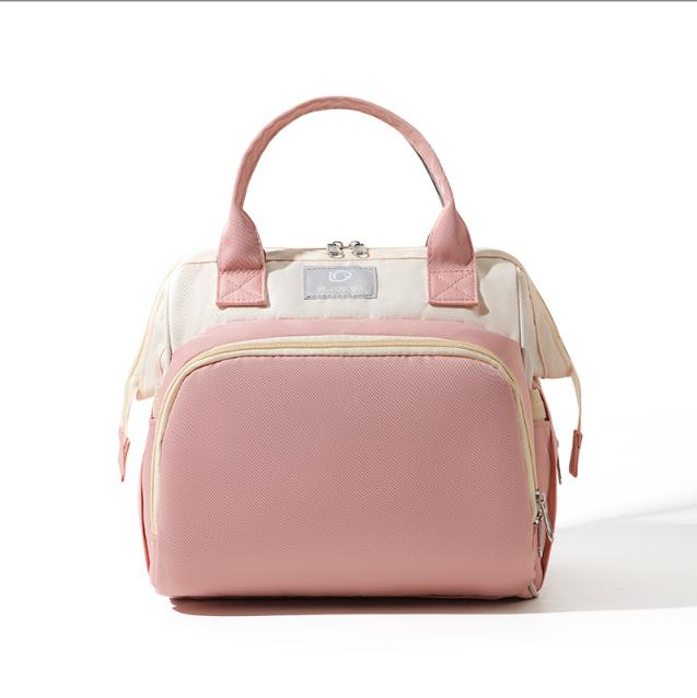 Pink Versatile 3-in-1 Nappy Bag | Convertible Backpack, Tote &amp; Crossbody with Insulated Pockets